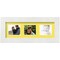 ArtToFrames Collage Photo Picture Frame with 3 - 2.5x3 inch Openings, Framed in White with Over 62 Mat Color Options and Regular Glass (CSM-3966-7649)